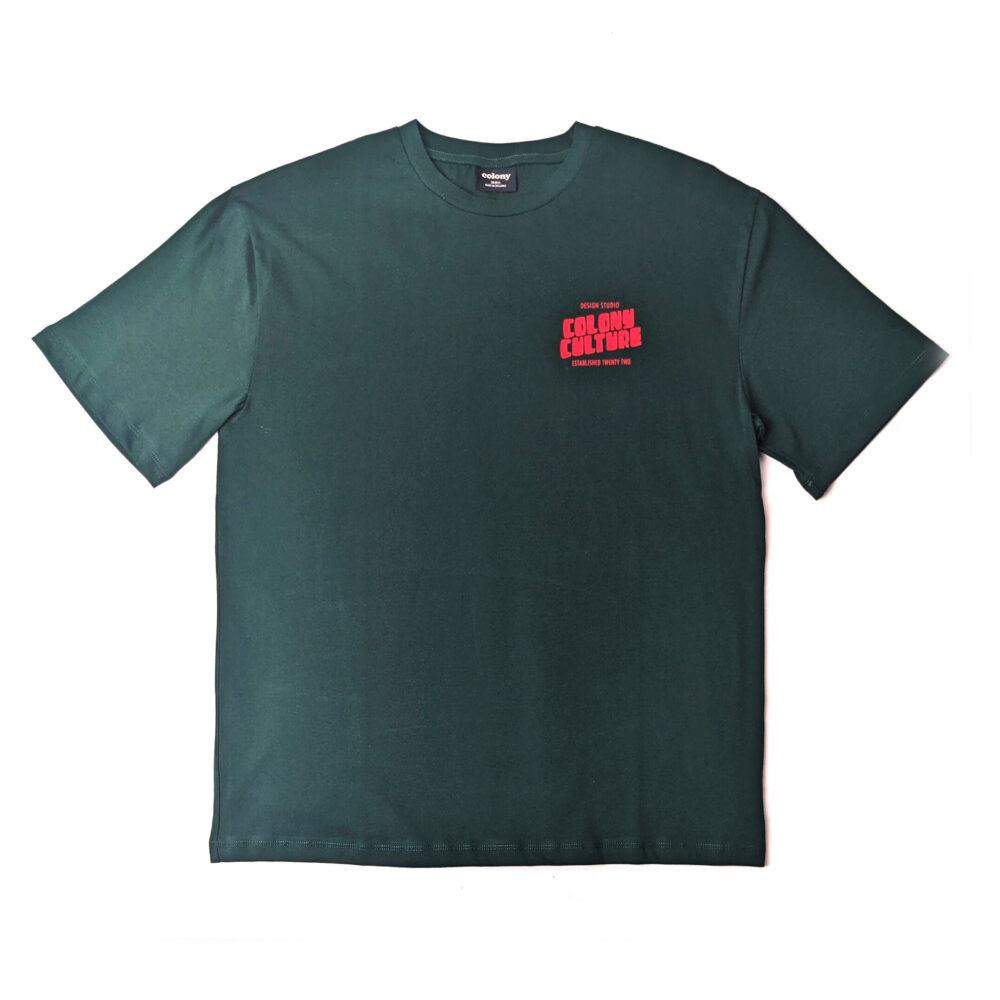 Colony Culture Tee in Ruby Green