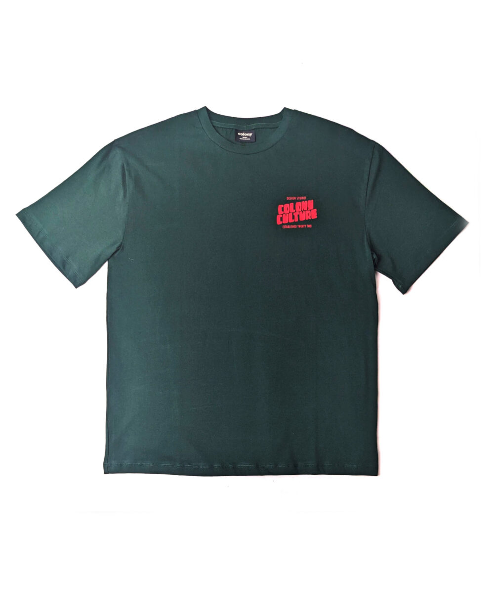 Colony Culture Tee in Ruby Green
