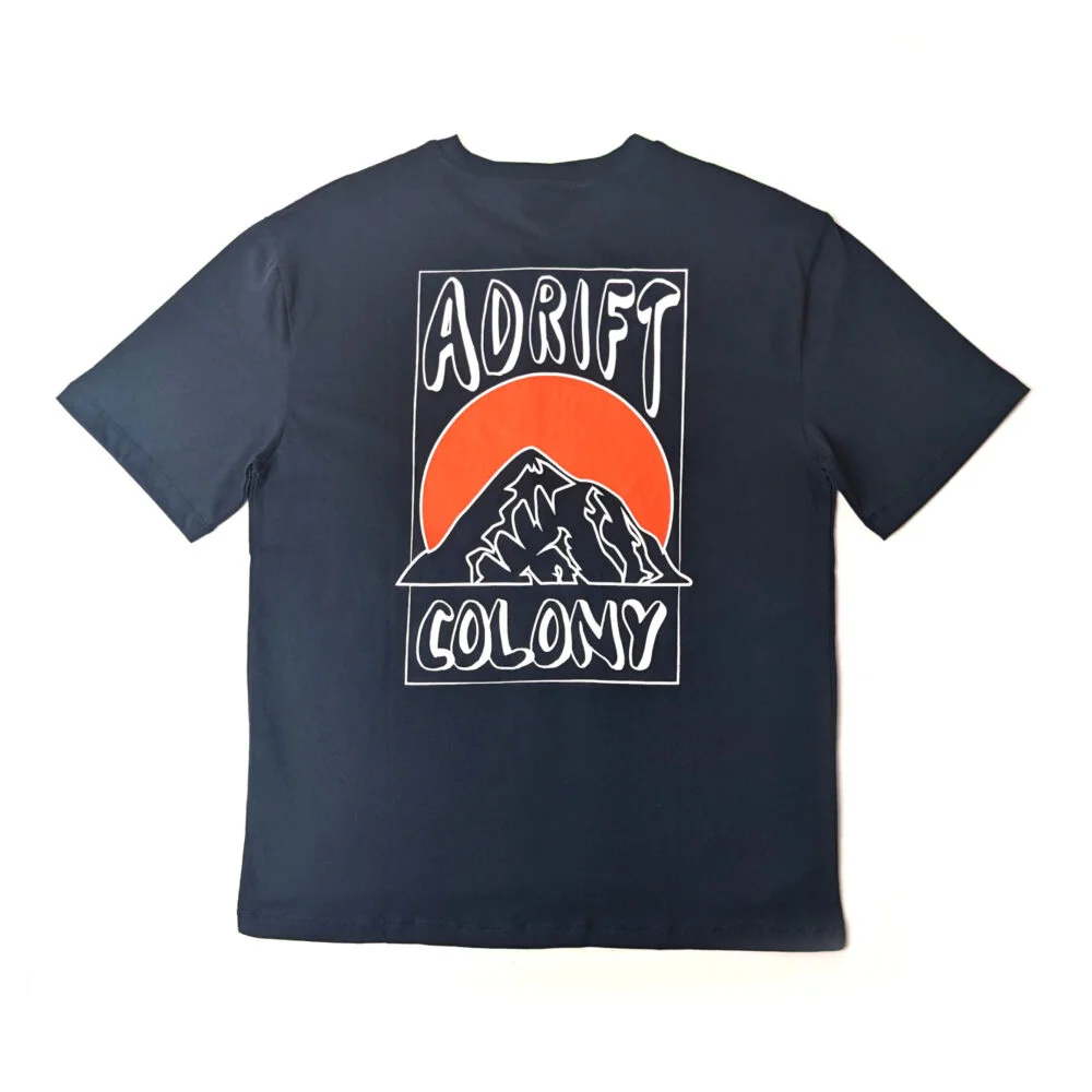 Colony Adrift Tee in Navy Back