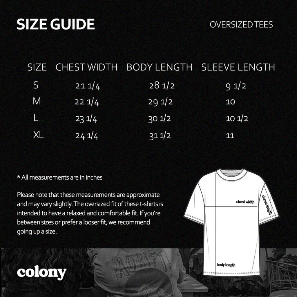 Oversized TShirt Size Guide - Find the Perfect Fit