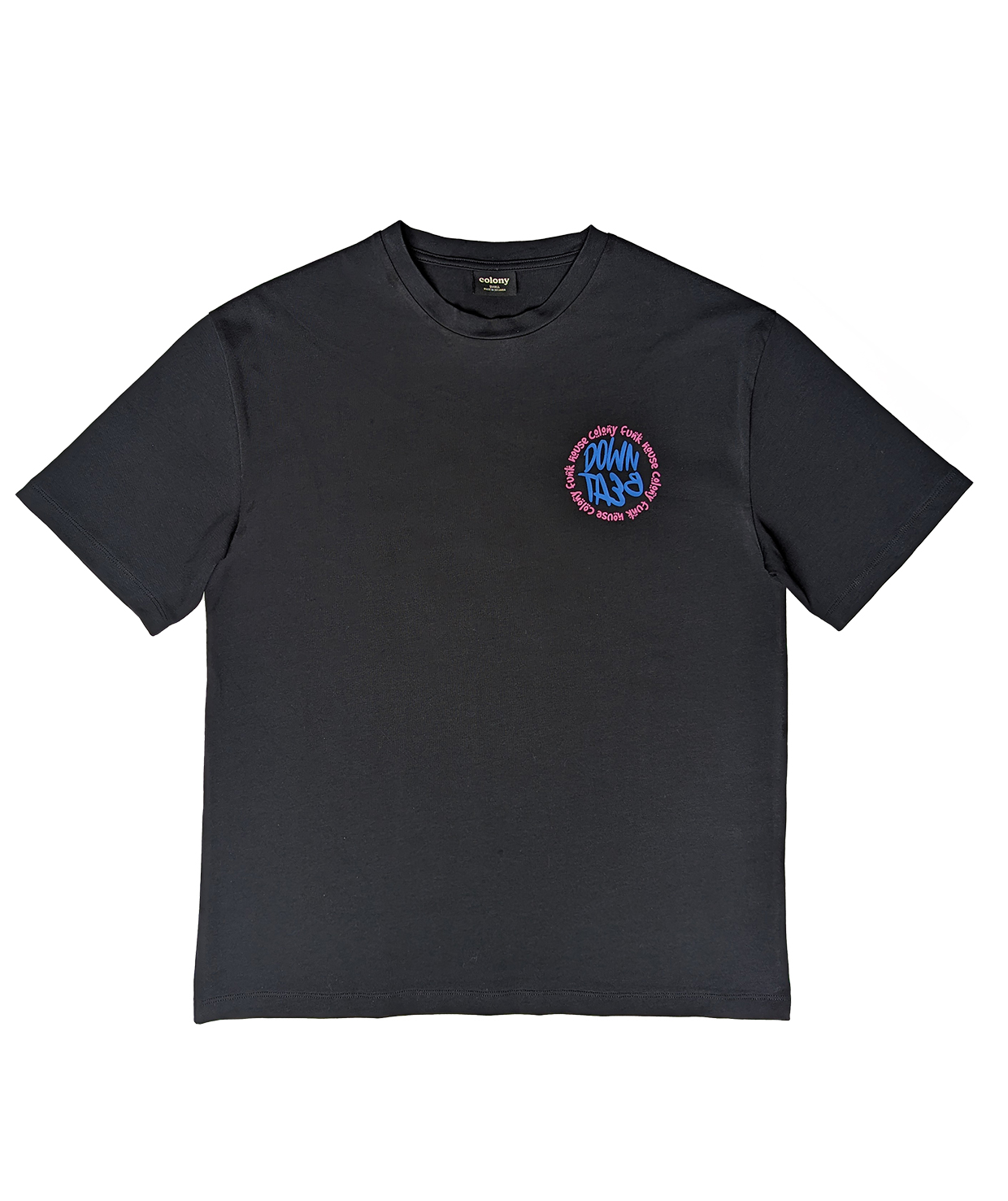 Oversized Graphic Tshirt - Down Beat - Black
