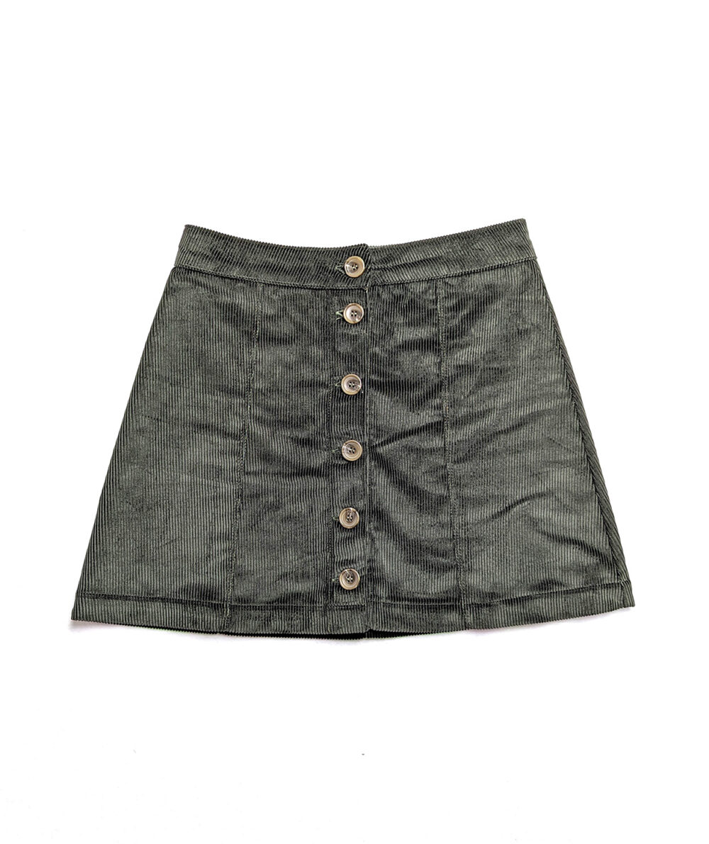 womens-corduroy-skirt-khaki-front