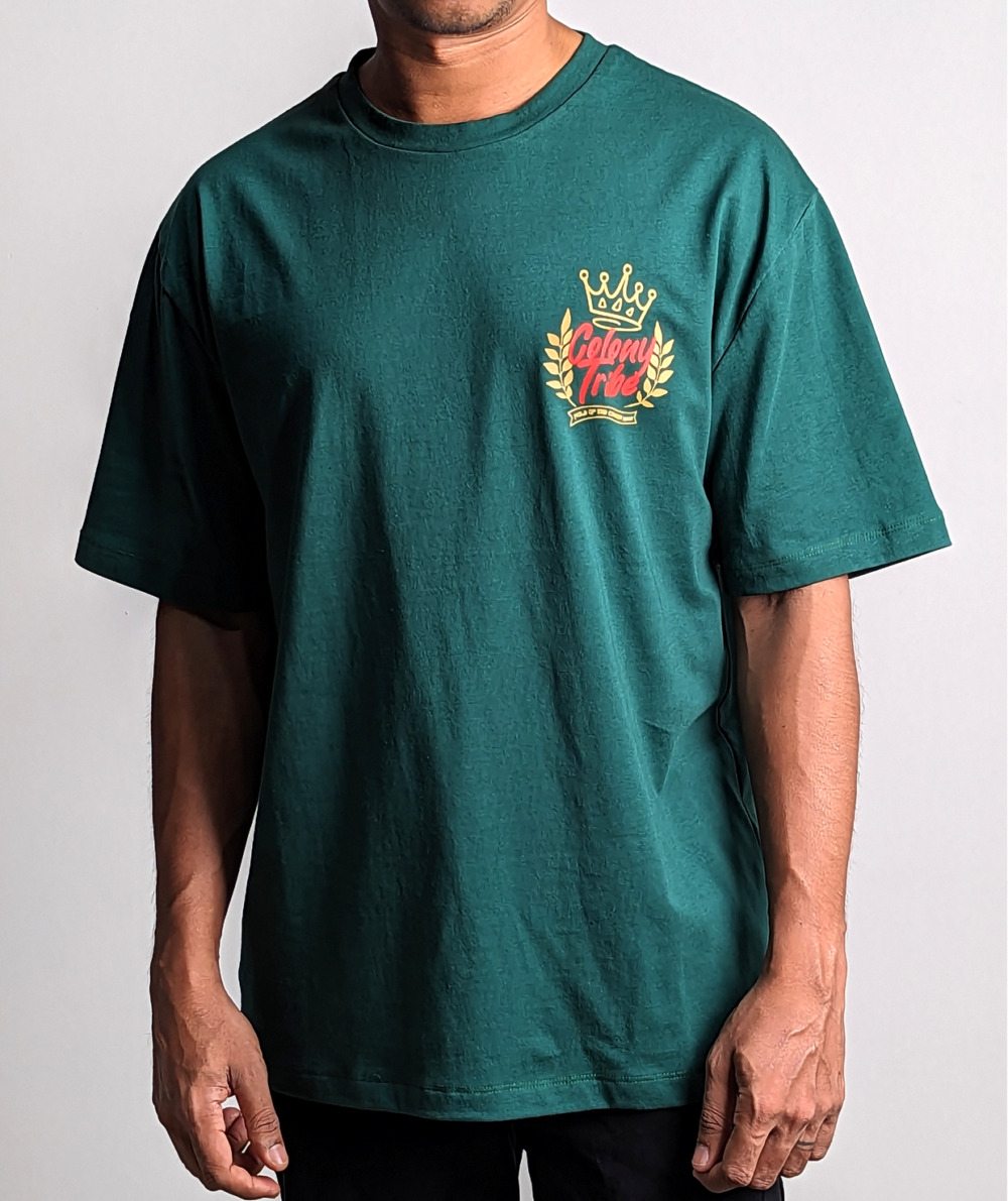tribe-tee-green-front-on-body-men