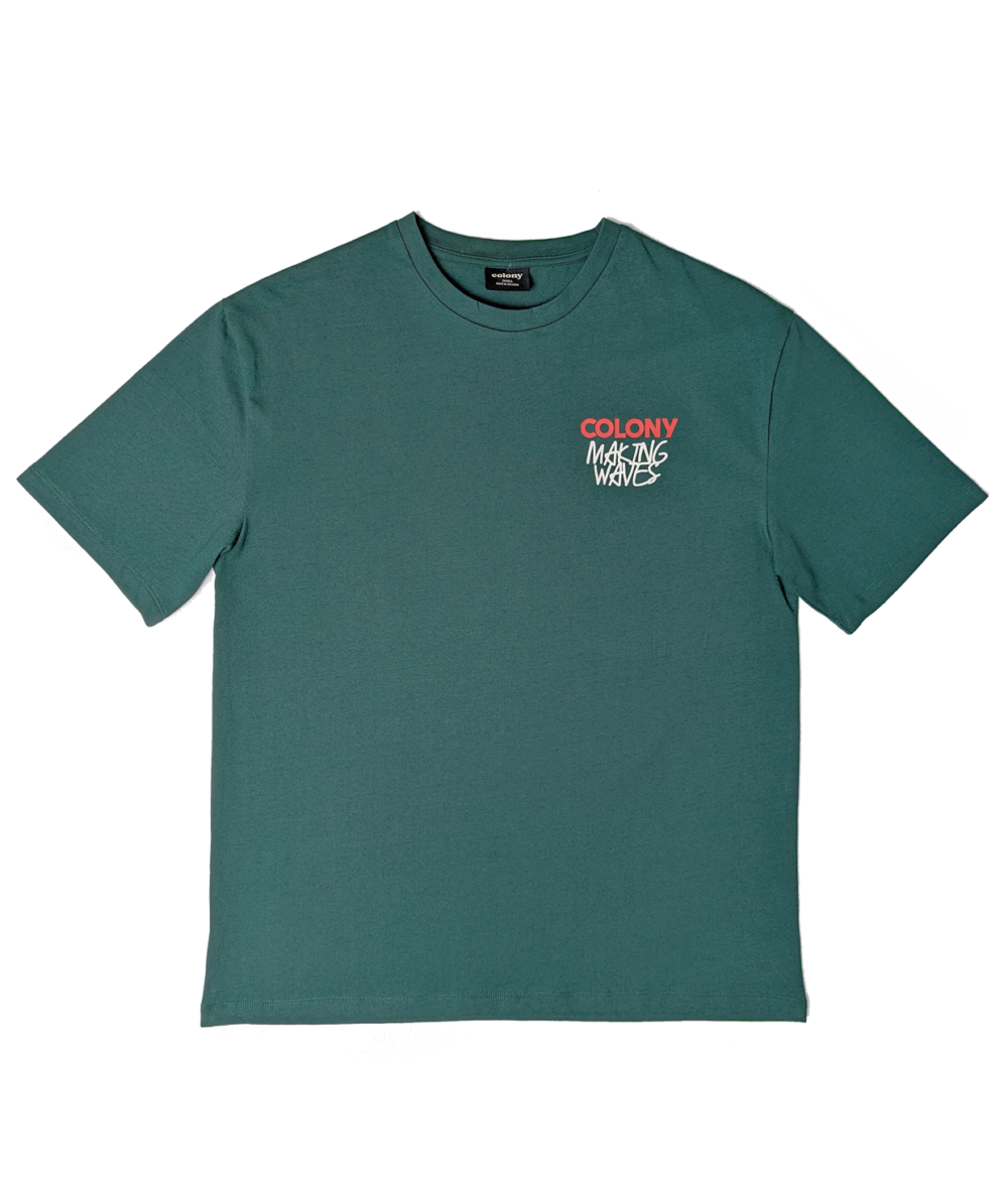 electronica-tee-green-front