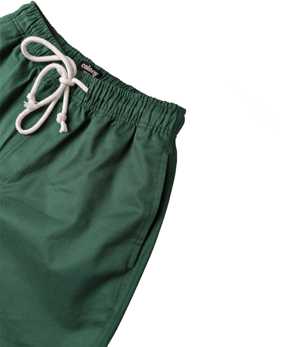 colony mens urban short hunter green front close up