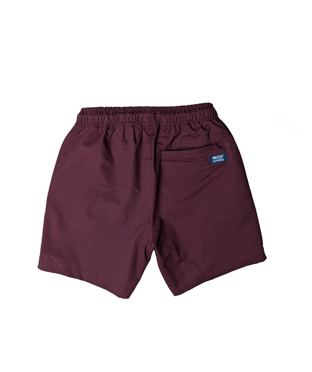 colony mens urban short burgundy back