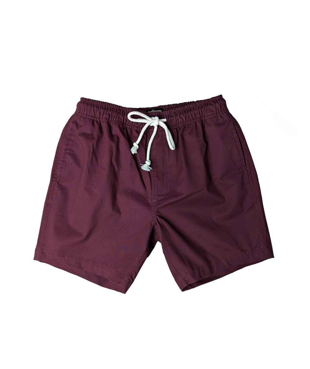 colony mens urban short burgundy front