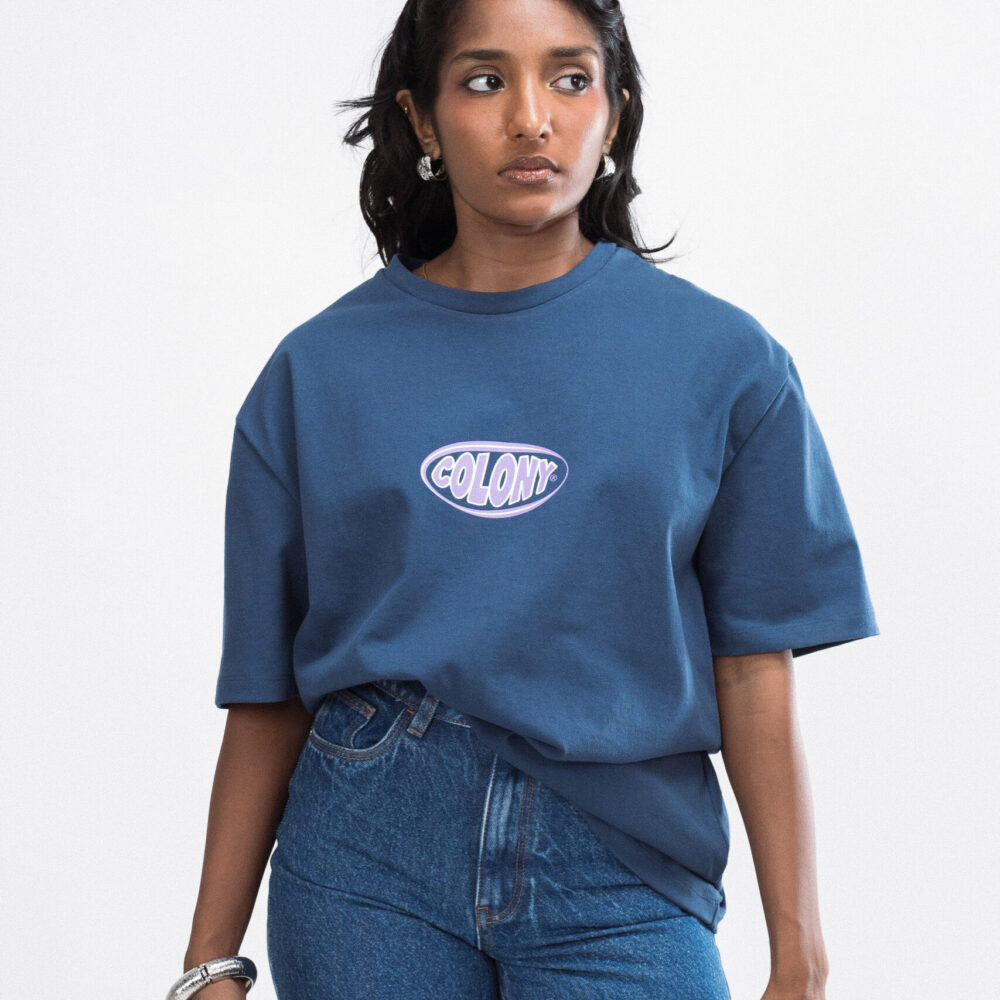Fish Eye Pop Tee - Indigo Blue