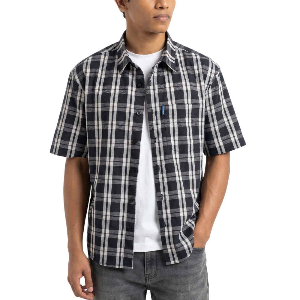 mason-boxy-check-shirt-black-front