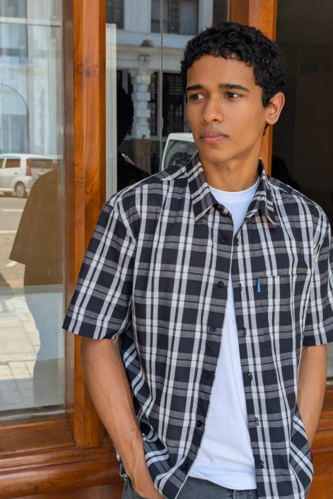 mason-boxy-check-shirt-black-front